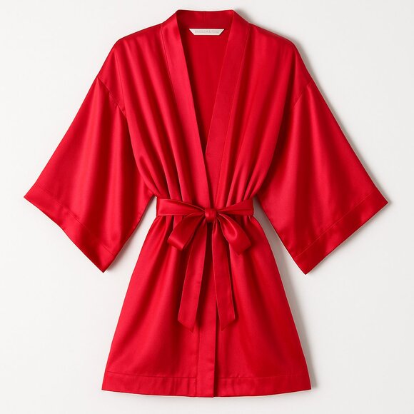 🎄DECEMBER SALE! 🎄 Silky hot pink evening robe - Picture 1 of 3